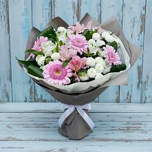 Букет цветов из:  Герберы, Альстромерии и Хризантемы в Муслюмово Татарстан