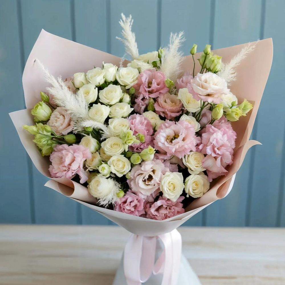 Букет цветов из: Альстромерии и Розы в Муслюмово Татарстан