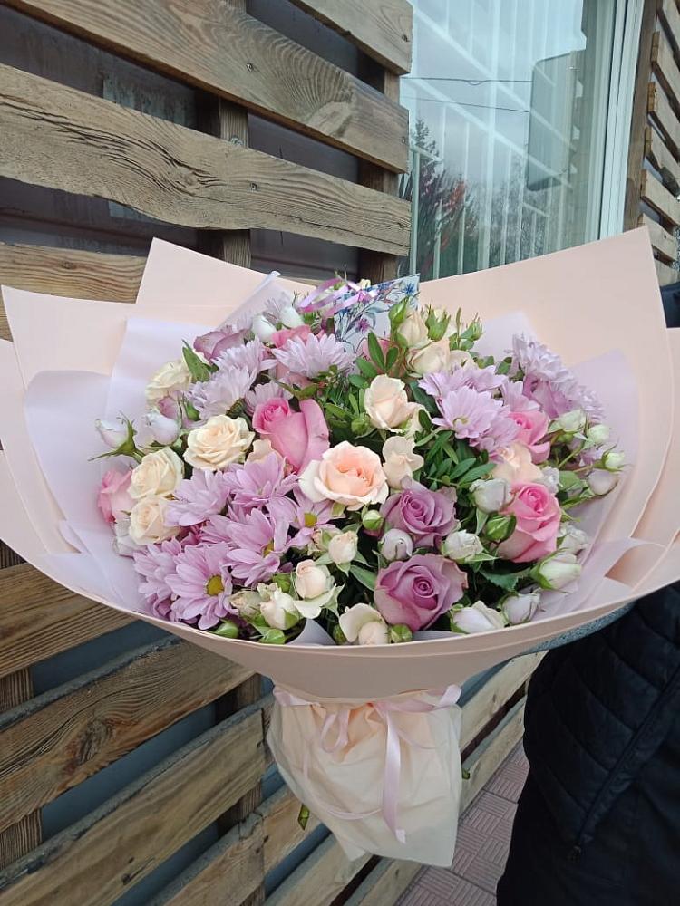 Букет цветов из: Розы и Хризантемы в Муслюмово Татарстан