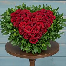 Цветочная композиция из Розы в виде сердца в Муслюмово Татарстан