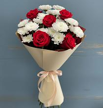 Букет цветов из:  Розы и Хризантемы в Муслюмово Татарстан