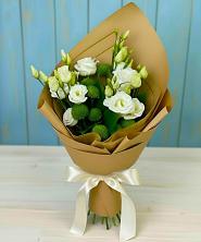 Букет цветов из:  Хризантемы и Лизиантусы в Муслюмово Татарстан