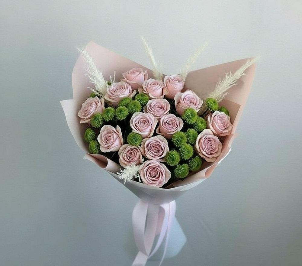 Букет цветов из: Розы и Хризантемы в Муслюмово Татарстан