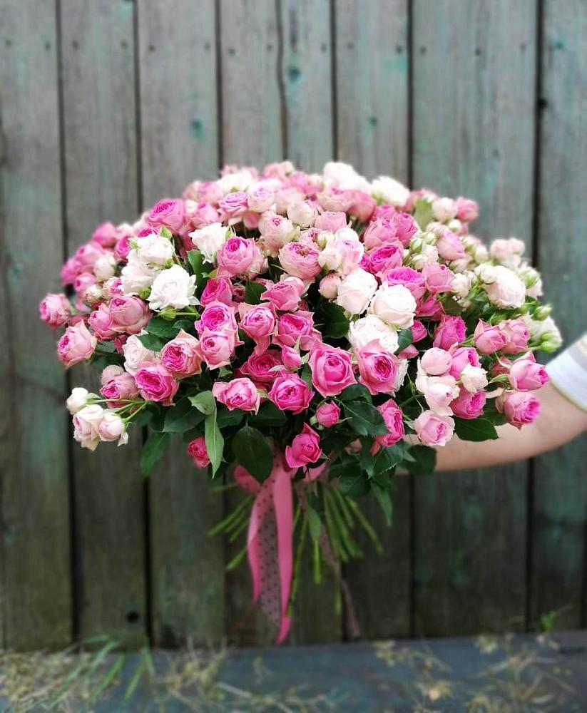 Букет Розовые кустовые розы Натали и Лав Лидия в Муслюмово Татарстан