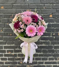 Букет цветов из:  Герберы и Хризантемы в Муслюмово Татарстан