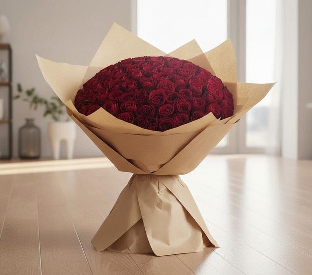 Букет 101 Красная роза в Муслюмово Татарстан