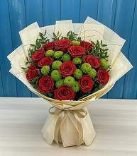 Букет цветов из:  Розы и Хризантемы в Муслюмово Татарстан