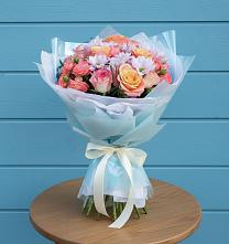 Букет цветов из:  Хризантемы и Розы в Муслюмово Татарстан