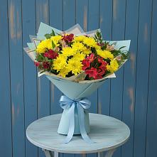 Букет цветов из:  Альстромерии и Хризантемы в Муслюмово Татарстан