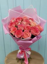 Букет 15 Розовых роз Равель #REPLACE_PRED# Муслюмово Татарстан