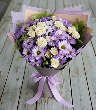 Букет цветов из:  Хризантемы и Розы в Муслюмово Татарстан